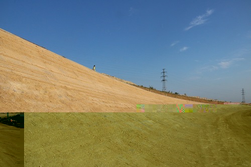 山東中亞輪胎試驗場高速跑道南側曲線段刷坡全部完成 (2).jpg